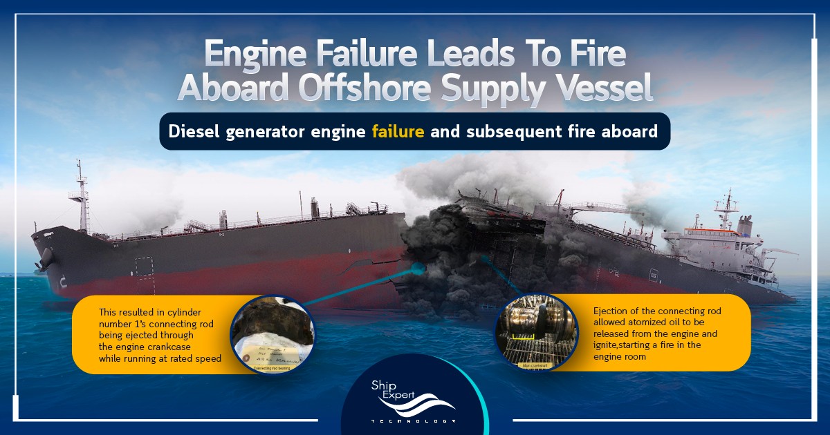 Engine Failure Leads to Fire Aboard Offshore Supply Vessel