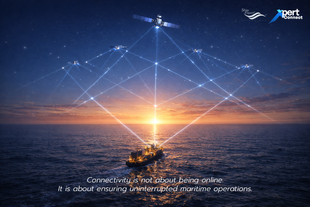 Connectivity as Strategic Maritime Infrastructure As cyber governance standards evolve and digital compliance becomes mandatory, connectivity must be treated as part of the maritime operational backbone. Hybrid Multi-Orbit architecture ensures: • Data integrity in vessel-to-shore exchanges • Stability for digital fleet governance platforms • Secure remote system management • Support for AI-enabled onboard systems Connectivity is no longer about being online. It is about ensuring that maritime operations remain uninterrupted, secure, and strategically resilient — regardless of orbit. Two Orbits. One Unified Maritime Backbone. Modern fleets require infrastructure designed for continuity, not convenience. Maritime connectivity should never depend on a single orbit.