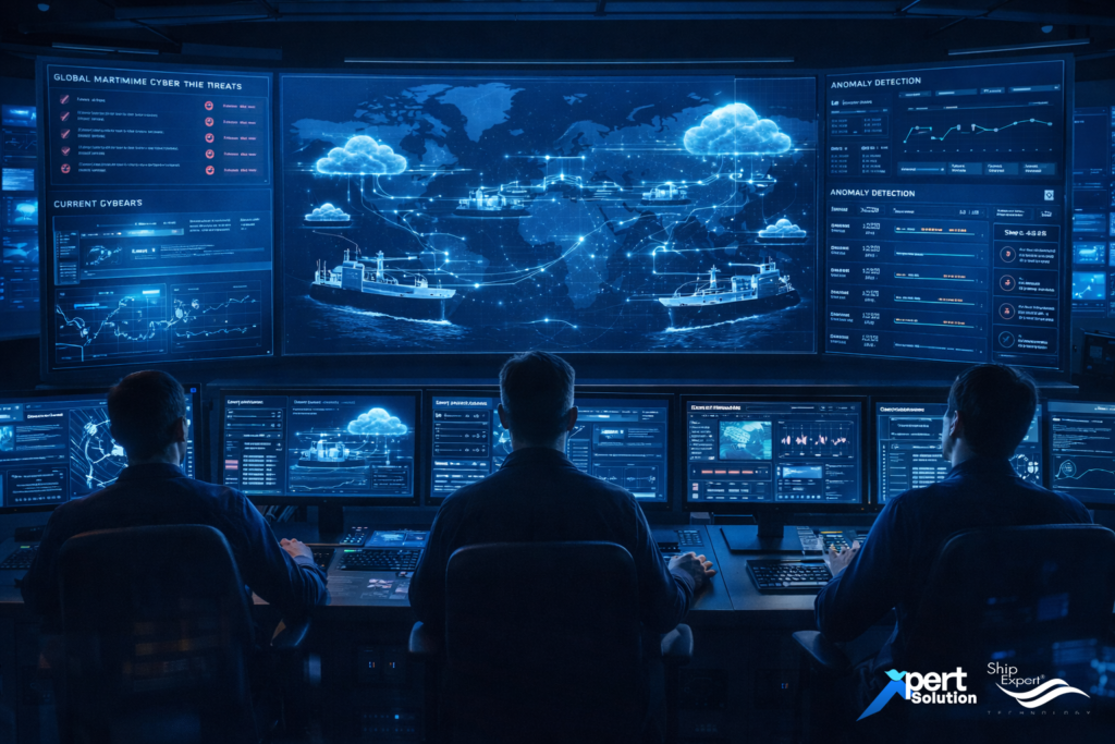 V.secure และ SOC: แนวป้องกันเชิงรุกสำหรับกองเรือยุคดิจิทัล เพื่อรับมือกับความเสี่ยง Shadow Connectivity และภัยไซเบอร์ทางทะเลโดยรวม การเฝ้าระวังแบบ Reactive ไม่เพียงพออีกต่อไป จำเป็นต้องมีการมองเห็น (Visibility) และการตรวจจับภัยคุกคามแบบต่อเนื่อง (Continuous Monitoring) ภายใต้แนวคิดนี้ V.secure ถูกออกแบบมาเพื่อเป็น Maritime Cyber Security Framework ที่มุ่งเน้นการปกป้องระบบบนเรือ ควบคู่กับการทำงานของ Security Operations Center (SOC) ที่ทำหน้าที่: • เฝ้าระวังเหตุการณ์ด้านความมั่นคงไซเบอร์ตลอด 24/7 • วิเคราะห์ Log และ Traffic Anomaly • ตรวจจับพฤติกรรมผิดปกติใน OT Network • แจ้งเตือนและตอบสนองต่อเหตุการณ์แบบเรียลไทม์ SOC ทำให้ Shadow Connectivity ไม่ใช่สิ่งที่ “มองไม่เห็น” อีกต่อไป 