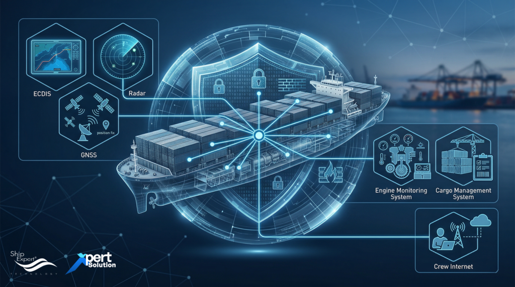 Why Centralized Maritime SOC Matters Modern vessels operate as cyber-physical systems, integrating: • Navigation systems (ECDIS, Radar, GNSS) • Satellite communication networks • Engine and propulsion monitoring systems • Cargo management platforms • Crew internet and remote vendor access Without centralized monitoring, cyber incidents may go undetected until operational disruption occurs.
