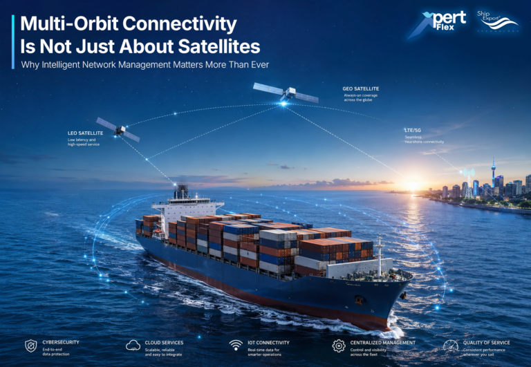 Multi-Orbit Connectivity Is Not Just About Satellites Why Intelligent Network Management Matters More Than Ever เมื่อพูดถึง Multi-Orbit Connectivity หลายคนมักนึกถึงการนำดาวเทียมหลายประเภทมาใช้งานร่วมกัน ไม่ว่าจะเป็น GEO, LEO หรือแม้แต่เครือข่าย LTE/5G เพื่อเพิ่มความต่อเนื่องในการเชื่อมต่อสื่อสารบนเรือ แต่ในความเป็นจริง การมีเครือข่ายหลายเส้นทางเพียงอย่างเดียว อาจยังไม่เพียงพอที่จะสร้าง "Operational Resilience" ได้อย่างแท้จริง คำถามสำคัญจึงไม่ใช่ "องค์กรของคุณมีเครือข่ายกี่แบบ" แต่คือ "องค์กรของคุณสามารถบริหารจัดการทุกเครือข่ายให้ทำงานร่วมกันได้อย่างมีประสิทธิภาพได้หรือไม่"