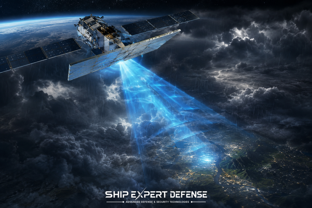 แล้ว SAR แตกต่างอย่างไร Synthetic Aperture Radar หรือ SAR ไม่ได้ใช้แสงจากดวงอาทิตย์ ดาวเทียมจะส่งคลื่นไมโครเวฟลงมายังพื้นโลก และวิเคราะห์สัญญาณที่สะท้อนกลับ (Backscatter) เพื่อนำมาสร้างเป็นภาพ กล่าวอีกนัยหนึ่ง ดาวเทียม SAR "สร้างแสงของตัวเอง" ด้วยเหตุนี้ SAR จึงสามารถทำงานได้ตลอด 24 ชั่วโมง ไม่ว่าจะเป็นเวลากลางวันหรือกลางคืน และสามารถเก็บข้อมูลได้แม้ในสภาพอากาศที่มีเมฆ ฝน หรือหมอกปกคลุม ซึ่งเป็นข้อได้เปรียบสำคัญเหนือดาวเทียมแบบ Optical 