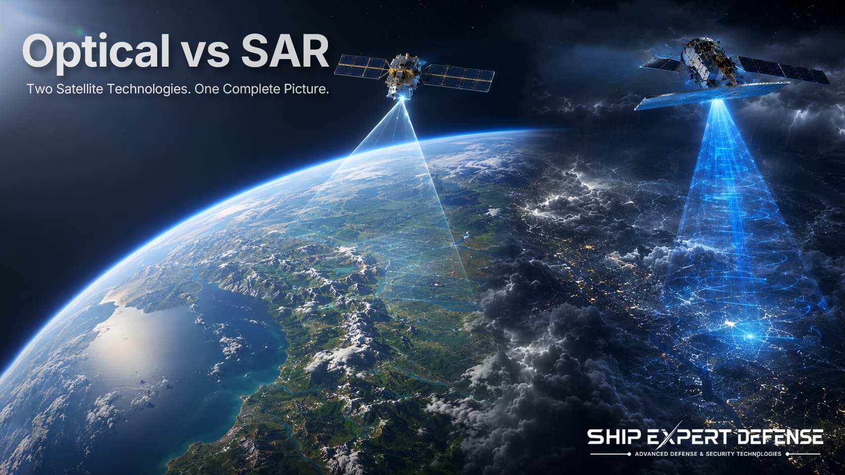 Optical vs SAR: เมื่อโลกไม่ได้มีเพียง "ภาพที่สวย" แต่ต้องการ "ข้อมูลที่เชื่อถือได้" ทุกครั้งที่เราเห็นภาพถ่ายโลกจากดาวเทียม ภาพที่ปรากฏมักเป็นภาพสีสันสวยงาม คล้ายกับสิ่งที่ตามนุษย์มองเห็น จนหลายคนเข้าใจว่านั่นคือรูปแบบเดียวของการสำรวจโลกจากอวกาศ แต่ในความเป็นจริง ยังมีดาวเทียมอีกประเภทหนึ่งที่ไม่สนใจว่าโลกจะเป็นกลางวันหรือกลางคืน และไม่กังวลว่าท้องฟ้าจะเต็มไปด้วยเมฆหรือฝน เพราะมันไม่ได้ใช้ "แสง" ในการมองโลก เทคโนโลยีนั้นคือ Synthetic Aperture Radar (SAR) SAR กำลังกลายเป็นหนึ่งในเครื่องมือสำคัญของหน่วยงานด้านความมั่นคง การเฝ้าระวังทางทะเล การตอบสนองภัยพิบัติ และการติดตามการเปลี่ยนแปลงของโลกในยุคที่ข้อมูลต้องพร้อมใช้งานตลอดเวลา